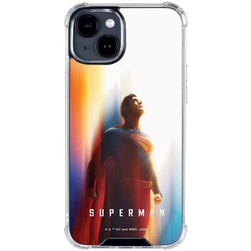 Superman 2025 Man of Steel Ascension Heroic Glow iPhone 14 Clear Case